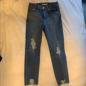 High rise straight Levi jeans